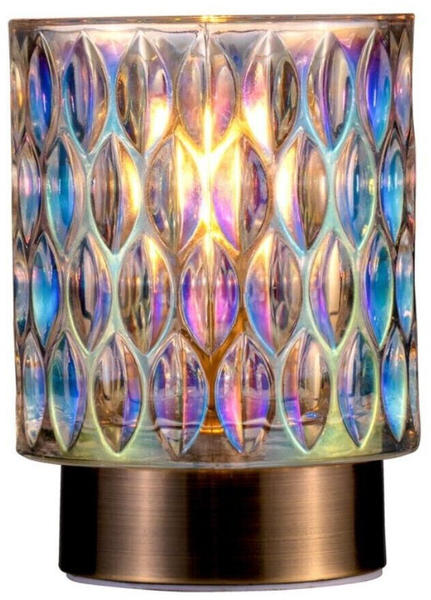 Pauleen LED Tischleuchte Clear Glamour in Dichroic und Messing-gebürstet 0,4W 15lm multicolor