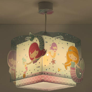 Dalber Kinderzimmer Pendelleuchte Mermaids in Mehrfarbig und Weiß E27 multicolor