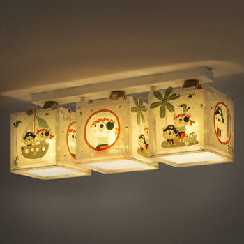 Dalber Kinderzimmer Deckenleuchte The Pirates fluoreszierend 3xE27 multicolor