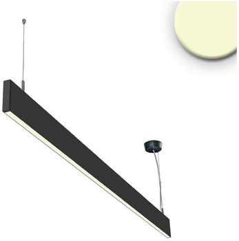 ISOLED LED Hängeleuchte Linear Up+Down 600, 25W, linear-verbindbar, schwarz, warmweiß, prismatisch schwarz