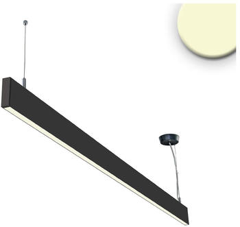 ISOLED LED Hängeleuchte Linear Up+Down 1200, 40W, linear-verbindbar, schwarz, warmweiß, prismatisch schwarz