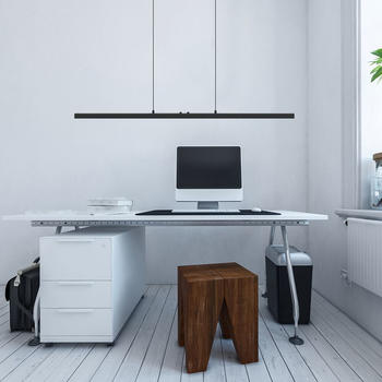 Steinhauer LED Pendelleuchte Zelena in Schwarz und Weiß 2x 16W 6400lm schwarz