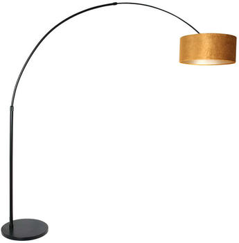 Steinhauer Stehleuchte Sparkled Light in Schwarz und Gold E27 500mm schwarz