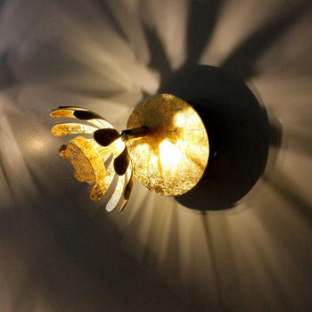 Lutec LED Wandleuchte Bloom in Gold 5W 300lm gold / messing