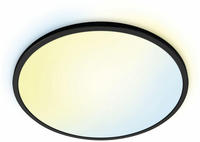 WiZ 929003226801, WiZ SuperSlim Smart Ceiling Light Black 22W Tunable White &