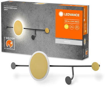 LEDVANCE LED Wandleuchte Decor Perchero in Natur-hell und Grau 12W 700lm braun