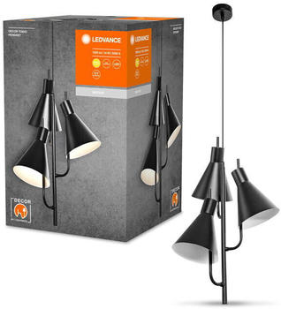 LEDVANCE LED Pendelleuchte Decor Tokio in Schwarz 3x 4,67W 850lm schwarz
