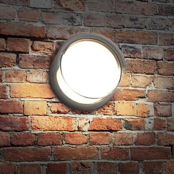 Heitronic LED Wandleuchte Cirula I in Schwarz und Transparent 10W 460lm IP65 schwarz