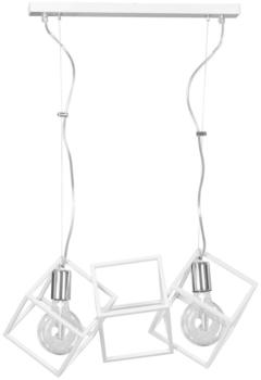 famlights Pendelleuchte Svea aus Metall in Weiß 2 x E27 weiß