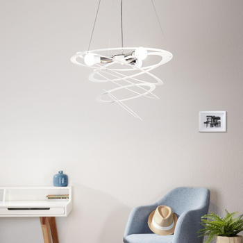 famlights Pendelleuchte Toni aus Metall in Weiß 3xE27 max.60W weiß