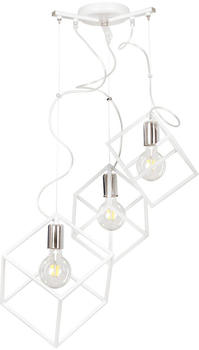 famlights Pendelleuchte Jakob aus Metall in Weiß 3 x E27 weiß