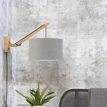 Good&Mojo Wandleuchte Andes in Natur-hell und Grau E27 braun