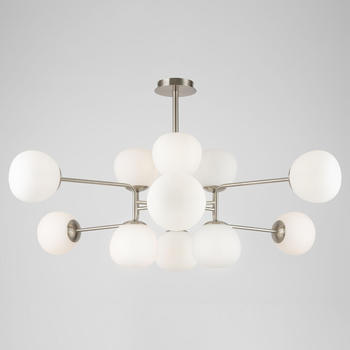 Maytoni Deckenleuchte Erich E14 dimmbar 12-flammig in Nickel silber