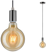 Paulmann 79754, Paulmann Larus 79754 Pendelleuchte LED E27 Schwarz-Chrom