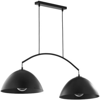 famlights Pendelleuchte Lean in Schwarz E27 2-flammig schwarz