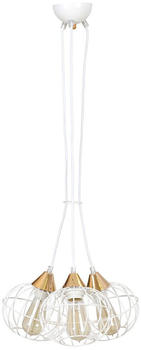 famlights Pendelleuchte Mirko aus Metall in Weiß 3xE27 max.60W weiß
