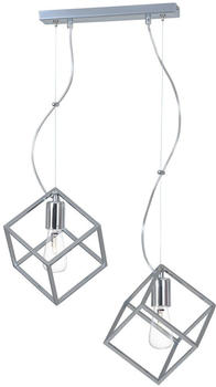 famlights Pendelleuchte Julie aus Metall in Silber 2 x E27 max.60W silber