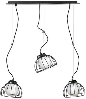 famlights Pendelleuchte Edin in Schwarz 3xE27 schwarz