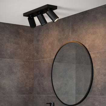 Lucide LED Deckenstrahler Taylor in Schwarz 3x5W 960lm IP44 dim to warm schwarz