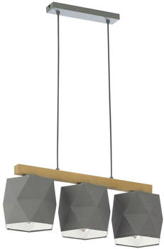 famlights Pendelleuchte Henriette in Grau 3xE27 grau