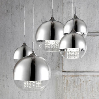 Maytoni Pendelleuchte Fermi 5xE27 dimmbar in Nickel silber