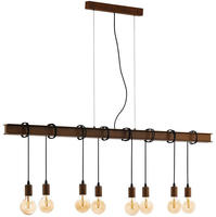 EGLO H&auml;ngeleuchte "TOWNSHEND 4 Deckenlampe, Stahl, Vintage, E27, Esszimmerlampe,