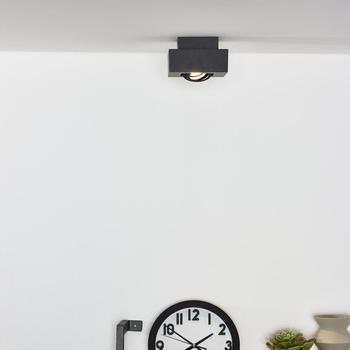 Lucide LED Deckenleuchte Xirax GU10 5W in Schwarz 1-flammig schwarz