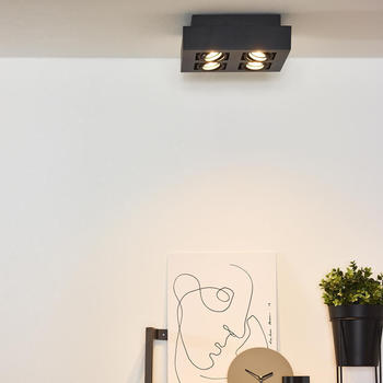 Lucide LED Deckenleuchte Xirax GU10 4x5W in Schwarz 4-flammig schwarz