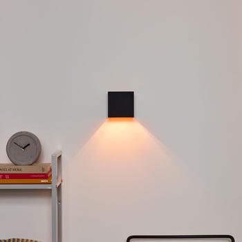 Lucide Eckige Wandleuchte Xio in schwarz, G9, mit verstellbarem Lichtkegel schwarz
