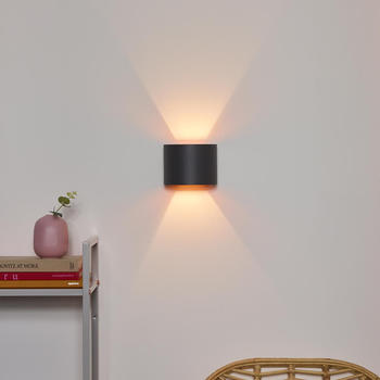 Lucide Runde Wandleuchte Xio dunkelgrau, G9, mit verstellbarem Lichtkegel grau