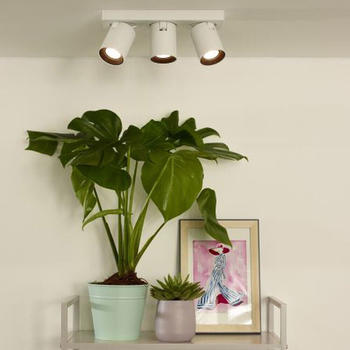 Lucide LED Deckenstrahler Nigel 3x5W GU10 in Weiß 3-flammig weiß