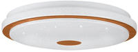 Eglo LED Deckenleuchte Lanciano in Weiß und Braun 24W 2600lm 380mm weiß