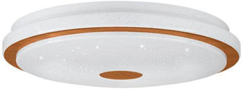 Eglo LED Deckenleuchte Lanciano in Weiß und Braun 24W 2600lm 380mm weiß