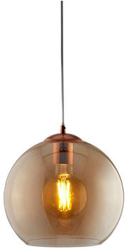Searchlight Balls 1632 Pendelleuchte-Messing antik-Glas Bernstein