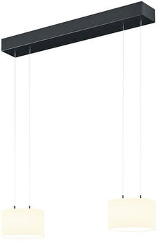 Bankamp Grand 2260 flex LED-Pendelleuchte 2-flammig-Anthrazit matt-Opalglas-mit dim2warm (2200K - 2700K)