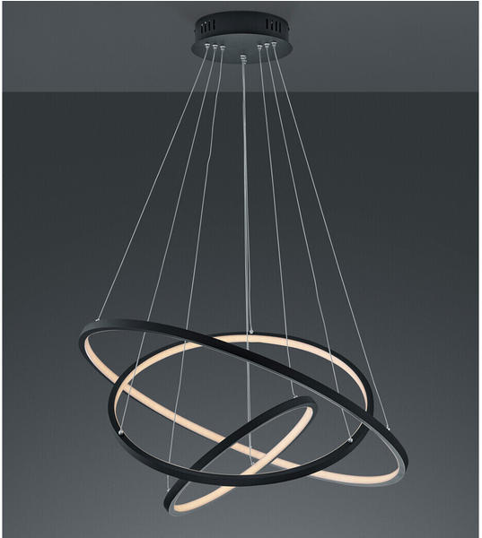 Trio Multifunktionale WIZ LED Pendelleuchte Anthrazit Ø 80cm für Fernbedienung & App