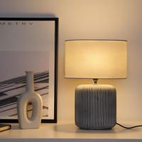 Pauleen Tischleuchte "Pure Shine max20W Grau/Wei&szlig; 230V Stoff/Keramik" E14 1 Stk. E14