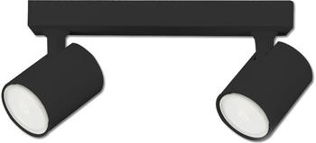 ISOLED Wand- und Deckenleuchte GU10 Dual, IP20, schwarz matt, exkl. Leuchtmittel schwarz