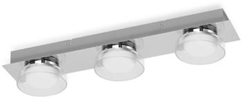 LEDVANCE Smart+ LED Wand-/Deckenleuchte Orbis Silber 3 x 6W/1800lm IP44 rechteckig Tunable White