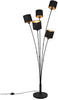 REALITY Leuchten Stehlampe "Tommy, Stehleuchte 5-flammig, E14 max 40W mit