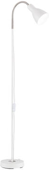 Fischer & Honsel Flexible Stehlampe LOLLAND Weiß, Reflektor Leselampe 121 cm