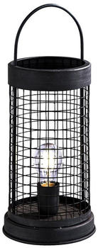 FHL easy Industrial Tischleuchte TIANA 44cm, Gitterlampe Grau