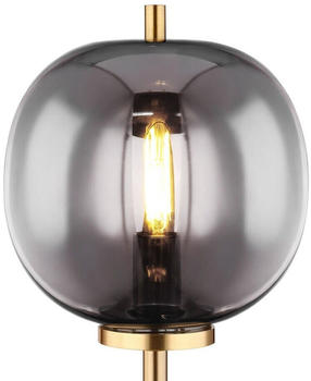 Globo LED Nachtischlampen, Innen Bodenleuchte Kugelleuchte mit Rauchglas Lampenschirm