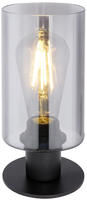 GLOBO LIGHTING Tischleuchte "HADERA" E27 1 Stk. Tischlampe schwarz Glas &oslash;: 100mm, H: