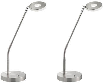 Fischer & Honsel 2er SET LED Schreibtischlampen 60cm mit Dimmer - Design Arbeitsplatzleuchte Büro