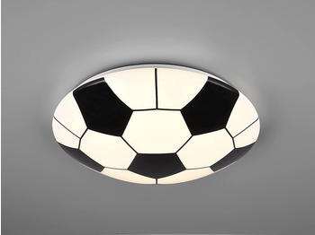 Trio-Leuchten Trio Flache LED Deckenleuchte Deckenschale Schwarz/Weiß Fussball Design Ø36cm Reality