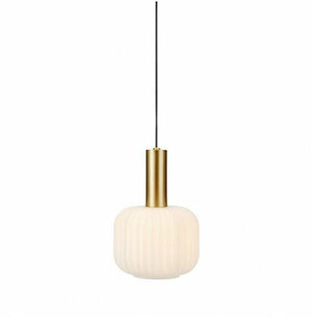 Markslöjd Lighting Sober Plissee Pendant Small E14 40W Brass/White (108123)