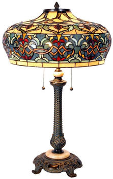 LumiLamp Tiffany Tischlampe Ø 47x71 cm Blau Glas