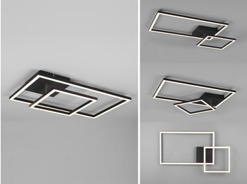 Trio LED Deckenleuchte PADELLA Schwarz - schwenkbar dimmbar 63cm breit
