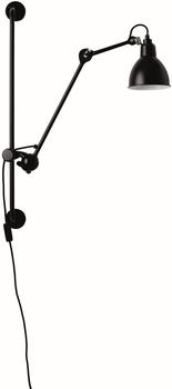 DCW éditions N°210 Wandleuchte schwarz, glockenförmig, max 11 Watt, Metall 78x59x14 cm (210 ROUND BL-BL ROUND) (202)